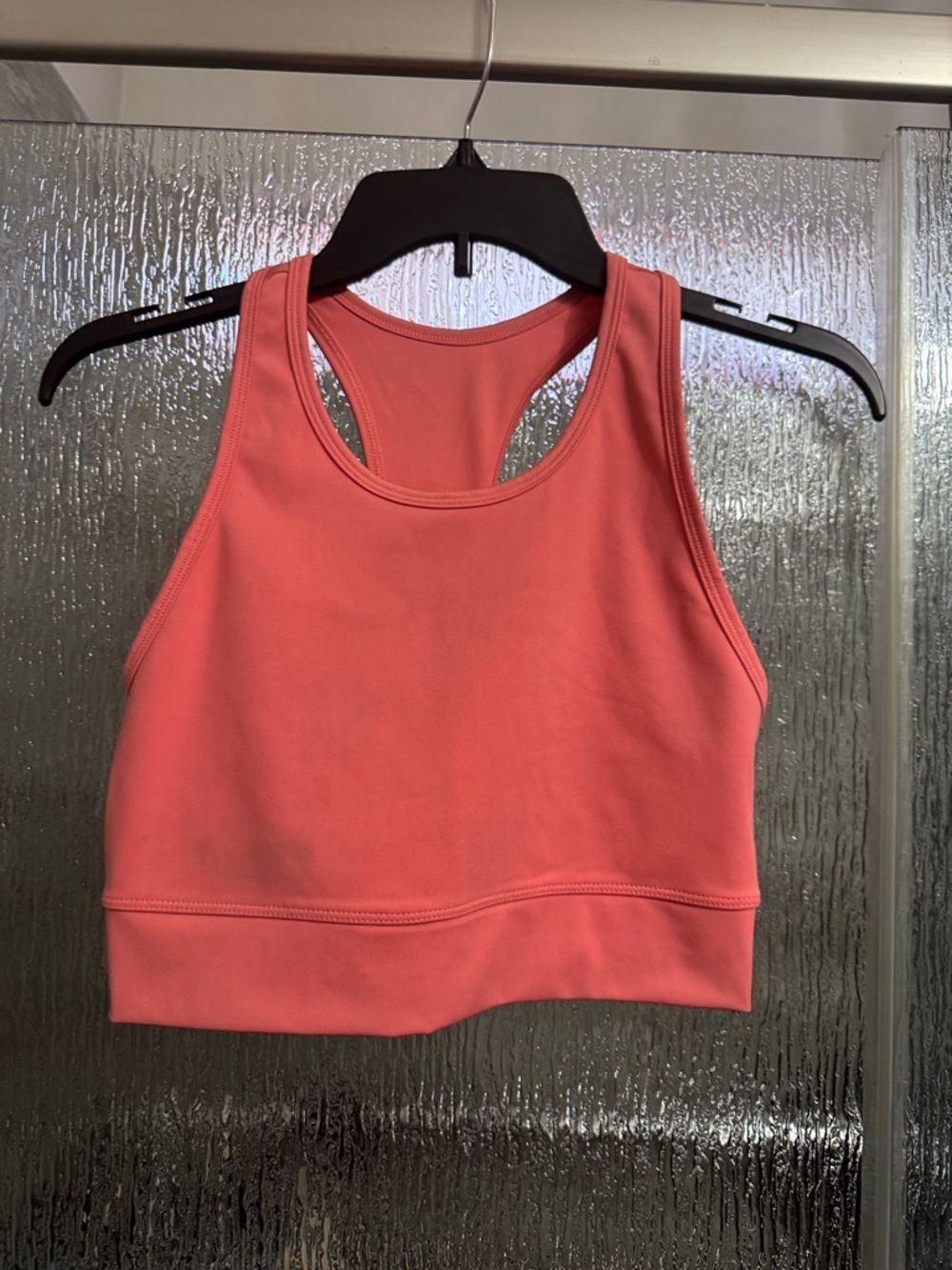 Coral Racerback Sports Bra